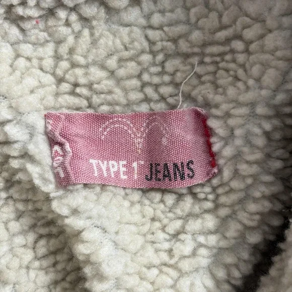 Levi's Type 1 Jeans Yuji Itadori Anime Jacket Mens Large Blue Sherpa Denim - Picture 3 of 11